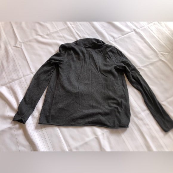 Dark Grey Open Front Lightweight Cardigan - Picture 8 of 12